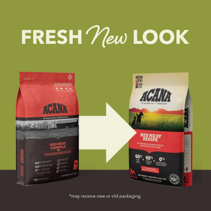ACANA Grain-Free Dry Dog Food, Red Meat Recipe, 4.5 lb