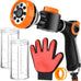 ksszzco dog washer hose attachment with 8 spray patterns and 3.5oz soap dispenser for pet showering