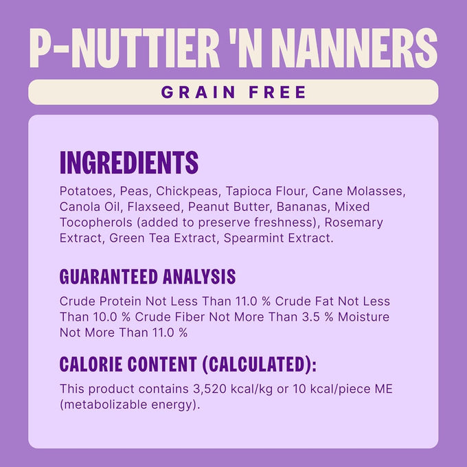 Wellness Old Mother Hubbard Classic Grain Free Mini Peanut Butter Banana Dog Biscuits, 16 oz Bag