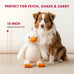 Pet Lou 15 Inch duck plush dog toy, durable super-soft squeaky interactive toy for chewers, heavy duty stuffed