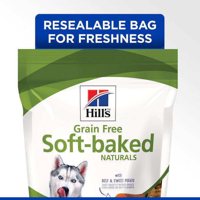 Hills grain free soft baked naturals beef sweet potato dog treats 8oz bag usa made