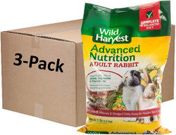Wild Harvest Advanced Nutrition Adult Rabbit, Complete and Balanced Diet, 8 Pounds, Pack of 3