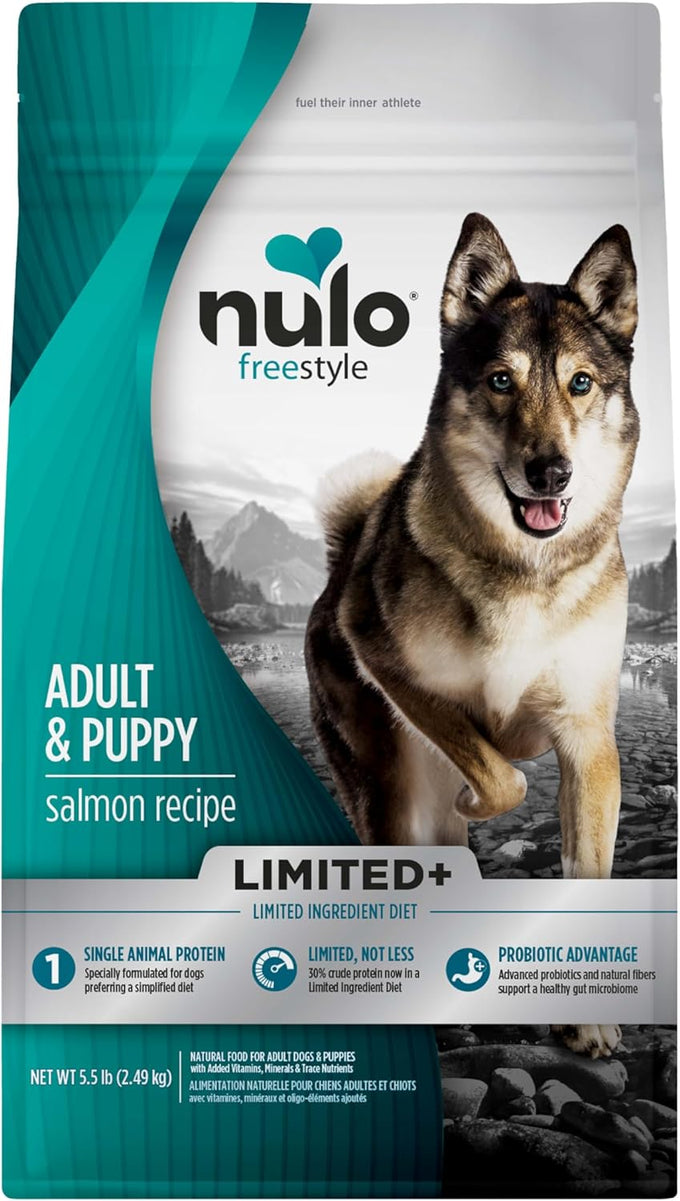 Nulo FreeStyle Limited Ingredient Dry Dog Food - High Protein Salmon Recipe for Puppies & Adults