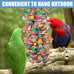18inch multicolored wooden blocks parrot cage bite toy for macaws conures african greys