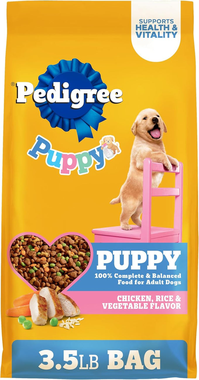 Pedigree Puppy Dry Food, Grilled Steak & Vegetable, 3.5 lb
