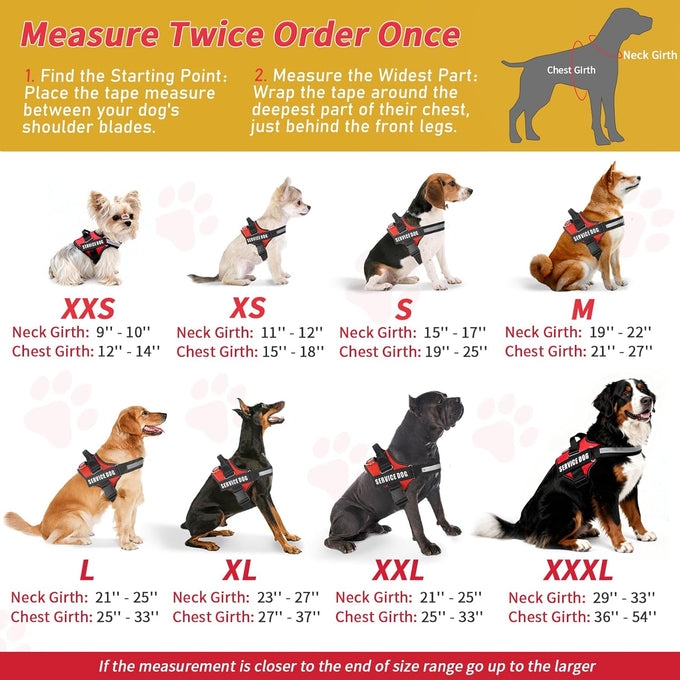 Opstin service dog vest with ID tag and 50 ADA cards, service dog harness in sizes X small to XX large, metal dog tag with ruggedized clip