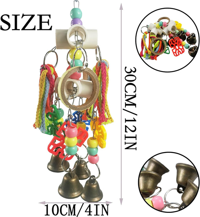 Parrot toys, bird hanging chew toys, for African Grays, Cockatoos, and Amazon parrots, small and medium-sized bird toys