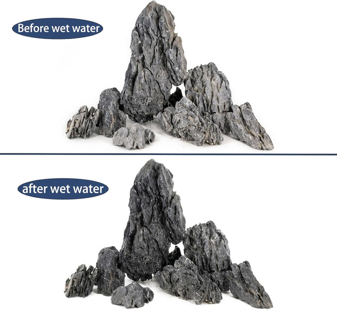 Seiryu natural stones 5lb 2-6 inch for aquariums, fish tanks, bonsai, terrariums and indoor gardens