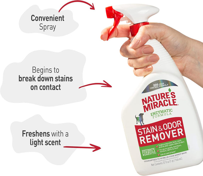 Nature's Miracle 32 Ounces Everyday Mess Enzymatic Odor Control Formula for Dog Stain and Odor Removal