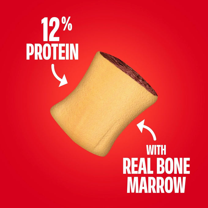 Milk-Bone MaroSnacks Small Dog Treats with Real Bone Marrow, 40 Oz Canister, Crunchy Outside, 10 Calories Each