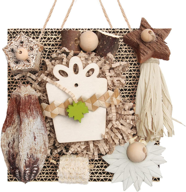 kyouki bird toys medium parakeet parrot conure hanging chewable cardboard foraging suitable budgies cockatiels lovebirds sun conures