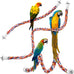 36-inch bird rope perch for parrots and large birds, multi-colored cotton rope, 1 pack