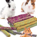 Bissap 36PCS rabbit chew sticks, mixed natural flower rose chrysanthemum and forget-me-not treats for small animals molar snacks