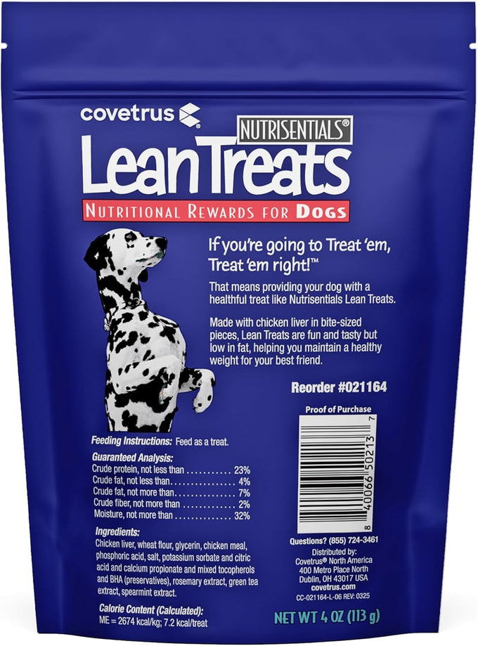Covetrus Nutrisential Lean Treats for Small & Medium Dogs, Soft Chicken Flavor, 4oz, 6 Pack