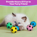 spot interactive colorful plush cat toys soccer balls 1.5 inch assorted 4 pack