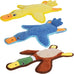 Duck Shape No-Stuffing Squeaky Crinkle Dog Toys for Small to Large Breeds, 3 Pack
