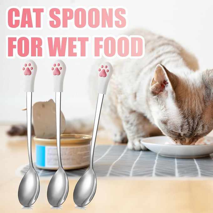 5-piece pet food supply set for dogs and cats with can opener and spoons in pink