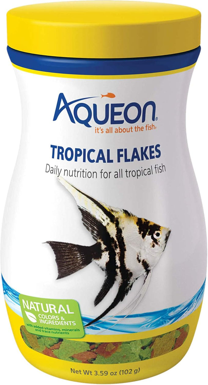 Aqueon Tropical Flakes, 2.29 Ounces, Natural Ingredients, Vitamins, and Minerals for Angelfish and Tropical Fish