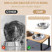 Upgraded 15°Tilted Stainless Steel Cat Bowls with Food Mat for Cats and Puppy