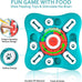 petsta dog puzzle toy, 10 inch x 10 inch x 1.3 inch, squeak button, 16-hole treat dispenser