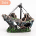 raeasily 10x10 shipwreck aquarium decoration resin sunken ship