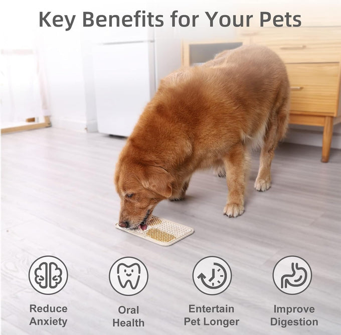 large lick mat for dogs with suction cups slow feeder anxiety relief for pets