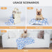 3-pack Soft Fluffy Elephant Pattern Pet Blanket Flannel Throw for Small Dogs and Cats Blue/Pink/Yellow 23x16 inch