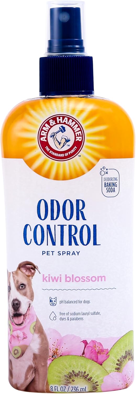 Arm & Hammer Super Deodorizing Dog Spray with Baking Soda for pH Balanced Odor Control, 8 Fl Oz, Freshens Coat Between Baths