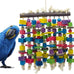 Deloky multicolored natural wooden bird parrot chewing toy for large macaws, cockatoos, african greys and amazon parrots