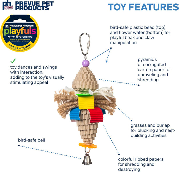 prevue-pet-products-sound-movement-mr-mustache-bird-toy-62614-environmentally-friendly-noise-stimulation-toy-for-birds