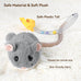 Migipaws Interactive MigiMouse Cat Toy, 360° Rolling & Spin, Grey, Rechargeable Plush Kitten Toy with Smart Motion Sensor and Realistic Squeak