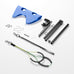 Foldable dog grooming arm for small medium dogs with adjustable height 26-40" and no-sit holder