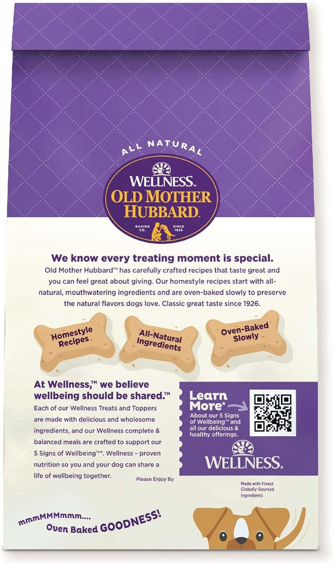 Wellness Old Mother Hubbard Classic Grain Free Mini Peanut Butter Banana Dog Biscuits, 16 oz Bag