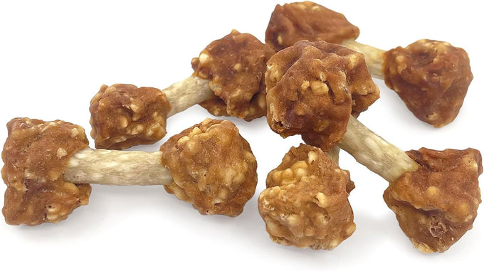 Pet 'n Shape Chik 'n Rice Dumbbells - 100% Natural Chicken Treats for Dogs, 1 Pound, Crunchy Bites