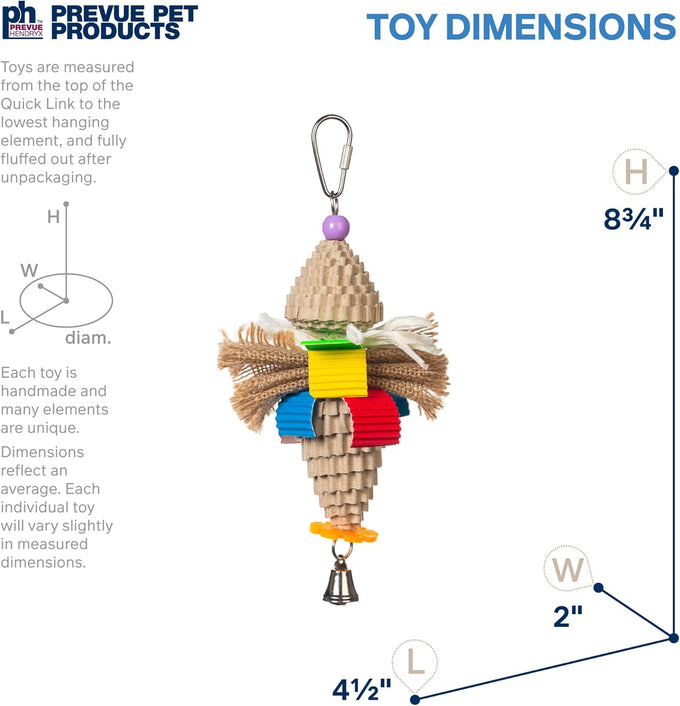 prevue-pet-products-sound-movement-mr-mustache-bird-toy-62614-environmentally-friendly-noise-stimulation-toy-for-birds