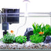 3-gallon glass small fish tank starter kit with high-efficiency filter and led lights lid