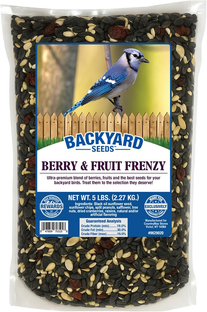 Backyard Seeds supreme wild bird food blend, 40 pounds, large bulk bag, USA made, high-energy formula