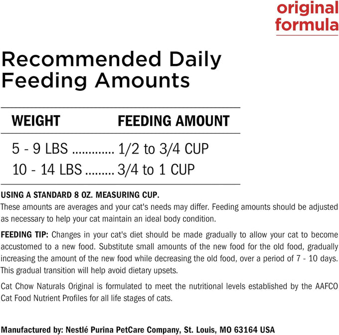 purina naturals original cat food 13 lb dry cat food for indoor cats with natural ingredients