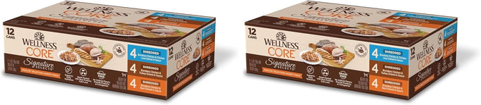 Wellness CORE Signature Selects Variety Pack Adult Canned Wet Cat Food, Natural, Protein Rich, Grain Free, Poultry Recipes, 5.3 oz, Pack of 12 Cans