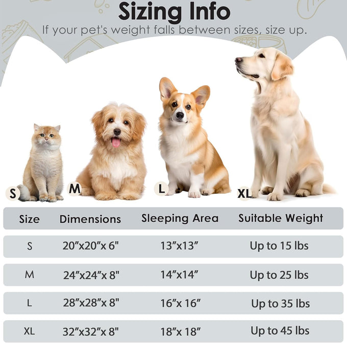 Hoewina 20in light grey donut bed for indoor cats and small dogs, washable, plush, waterproof, anti-slip