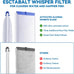 Tetra Whisper Bio-Bag Filter Cartridges Large, 6-in-1 16-Pack for 20-60 Gallon Aquariums, Low-Dust Install