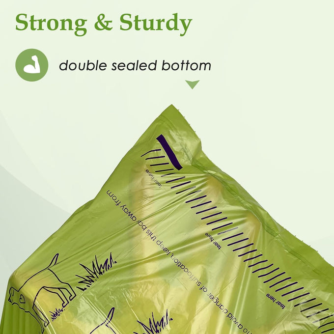 Lavender scented 13" x 9" leakproof dog poop bags rolls, 240 count, strong and sturdy waste bags for pets