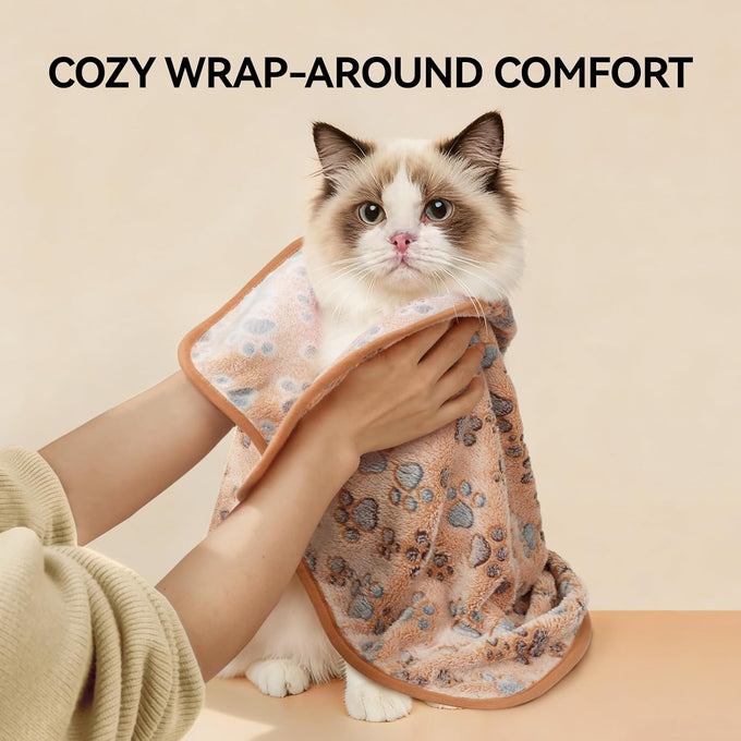 linenlux 1 pack 3 soft fleece dog blankets for puppy cat pet throw 23x16 inches coral velvet
