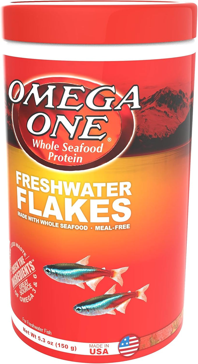 omega one freshwater flakes 5.3 oz nutrient rich color boosting flakes for strong immune systems