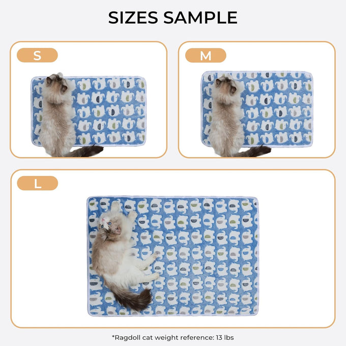 3-pack Soft Fluffy Elephant Pattern Pet Blanket Flannel Throw for Small Dogs and Cats Blue/Pink/Yellow 23x16 inch