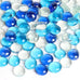 Futureplusx 1LB blue mixed gemstone vase fillers beads decorative glass pebbles for aquarium decor