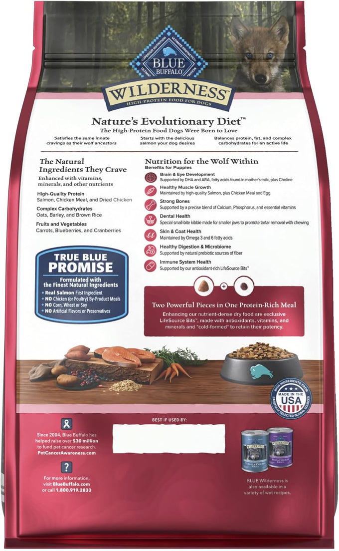 Blue Buffalo Wilderness High-Protein Natural Puppy Food Salmon Recipe 4.5-lb Bag