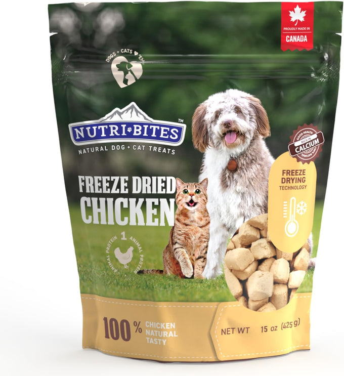Nutri Bites 100% single ingredient beef liver dog and cat treats, high protein, 17.6 oz