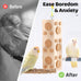 2 pc wooden bird chew toys for parakeet cockatiel conure budgie lovebird - 7.9 inch hanging