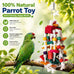 Rypet Parrot Cage Bite Wooden Block Toy for Small Medium African Greys Parrots Birds